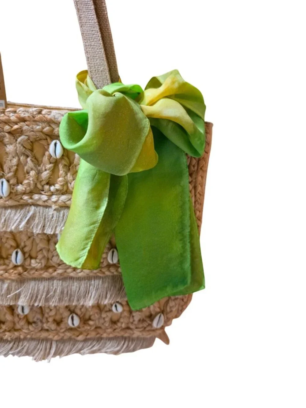 100% Silk Habotai Scarf Lime Green Yellow Ombre